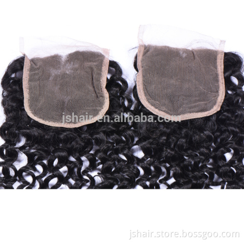 no tangle curly 100% remy human hair clip in full lace closure